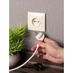 Валенсия розетка 1-местная б/з 10А кремовая с защ. штор.