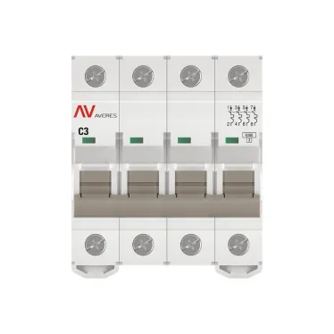 Выключатель автоматический AV-6 4P 3A (C) 6kA AVERES