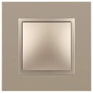 Кнопка, 10АХ-250В, Elegance, шампань (10/100/2500) 14-1111-04