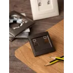 Валенсия лицевая панель розетки RJ-45 2-местная графит