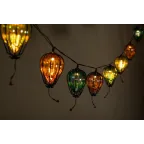Гирлянда садовая Воздушные шарики на солнечной батарее 3,8 м (длина рабочей части 1,8 метров) 10 LED ERASF23-21 ЭРА