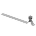 Держатель КЛИК безвинтовое исполнение со свободным креплением круглого проводника на пластине под черепицу L-265. Материал - нержавеющая сталь/пластик.