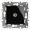 Розетка TV проходная, Эра12, чёрный, 12-3102-06