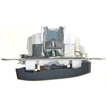 GLOSSA Выключатель двухклавишный с подсветкой схема 5а антрацит в рамку