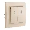 Выключатель двухклавишный СП проходной 10А бежевый Минск