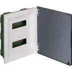 Щит распределительный встраиваемый ЩРв Practibox3 2х12м земля+нейтраль прозрачная дверь