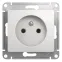 GLOSSA Розетка без заземления в рамку белая