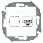 15 Розетка телефонная RJ11 винтовой зажим белый