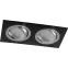 Светильник ИВО-2х50w G5.3 поворотный прямоугольный черный-хром