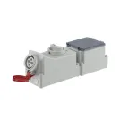 Розетка наружной установки с механической блокировкой и DIN-рейкой на 6 модулей IP44 32A 3P+E 400В