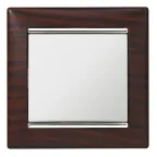 VALENA Рамка 1 пост темное дерево/серебро