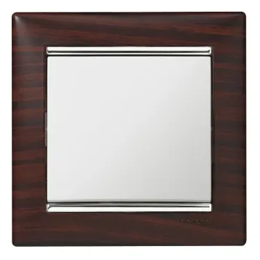 VALENA Рамка 1 пост темное дерево/серебро