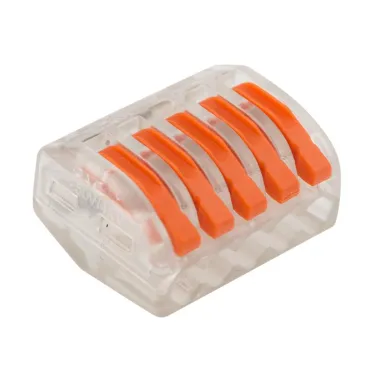 Клемма универсальная СМК 222-415, 5-проводная прозрачная 0,08-2,5 4 кв мм, 40шт, REXANT