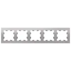 Рамка пятипостовая ATLASDESIGN универсальная алюминий