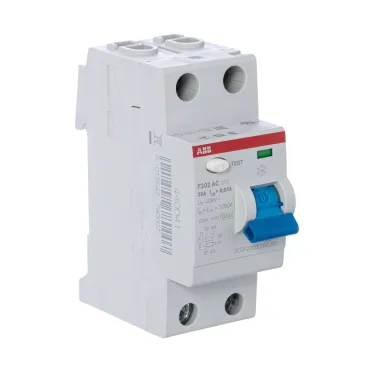 Выключатель дифференциальный (УЗО) F202 2п 25А 30мА тип AC | 2CSF202001R1250 | ABB