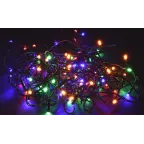 LIGHTING Гирлянда нить 10м 100 светодиодов RGB IP20 зеленый шнур 1,5м 230В контроллер 8 сцен IEK