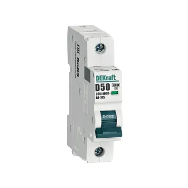 Выключатель автоматический 1P кривая D 50A 10кА ВА-105
