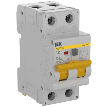 KARAT Выключатель автоматический дифференциального тока АВДТ32EM 1P C25 30мА тип A IEK