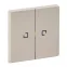 Valena LIFE Лицевая панель для выключателя двухклавишного с подсветкой Слоновая кость