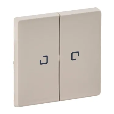 Valena LIFE Лицевая панель для выключателя двухклавишного с подсветкой Слоновая кость