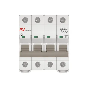 Выключатель автоматический AV-6 4P 1A (C) 6kA AVERES