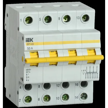 Выключатель-разъединитель трехпозиционный ВРТ-63 4P 50А