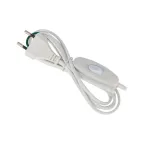 Шнур сетевой с выключателем без розетки 1,8м, белый