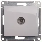 GLOSSA Розетка телевизионная TV проходная в рамку 4дБ белая