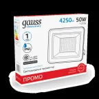Прожектор светодиодный ДО 50 Вт 4250 лм 6500К AC 220В IP65 136х153х30мм Elementary PROMO G2 Gauss