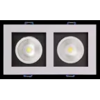 Светильник светодиодный ДВО-212 2x8W 4000K 55 град. белый карданный IP40