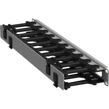 Кабель-органайзер горизонтальный 19'' 1U серый РФ