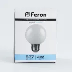 Лампа светодиодная LED 3вт Е27 6400K шар G60