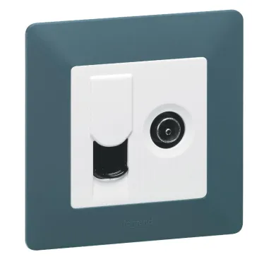 Valena LIFE Лицевая панель розетки TV-RJ45 Белая