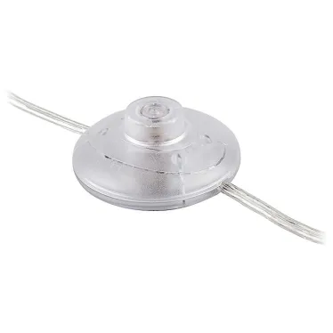 Шнур сетевой с ножным выключателем пластик, прозрачный Feron