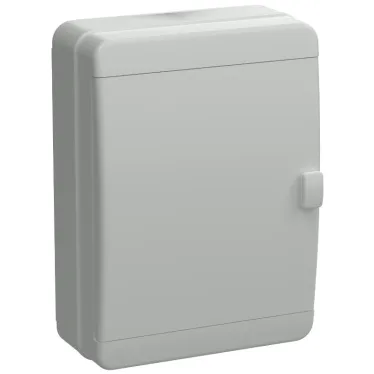 Корпус пластиковый навесной на 24 модуля КМПн-24 IP65 TEKFOR серая непрозрачная дверь