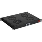 Модуль вентиляторный 19 дюймов 1 юнит 4 вентилятора с цифровым термостатом