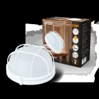 Светильник ЖКХ под лампу 1хE27 AC 220В IP54 круг D176х190мм с решеткой max 60Вт НБП Gauss