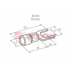 Наконечник вилочный изолир 4.3 мм 0.5-1.5 кв мм (НВи 1.5-4 НВи 1,25-4) красный, REXANT