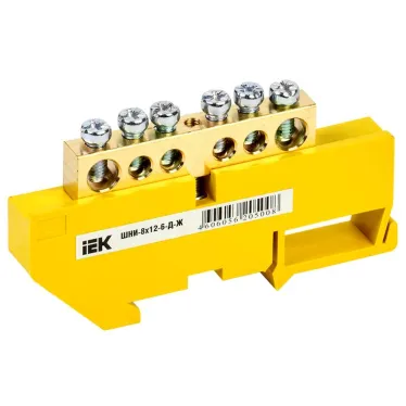 Шина PE земля на DIN-изоляторах ШНИ-8х12-6-Д-Ж