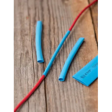 Трубка термоусаживаемая ТУТ нг 4/2 синяя в отрезках по 1м PROxima