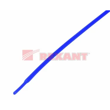 Термоусаживаемая трубка 1,0 0,5 мм, синяя, упаковка 50 шт. по 1 м, REXANT