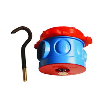 Коробка потолочная с крюком для заливки в бетон 70х136мм