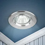 Светильник литой алюминевый MR16,12V/220V, 50W серебро KL58 SL