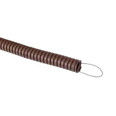 Труба гофрированная ПВХ с зондом под темное дерево d16мм (25м) Plast PROxima