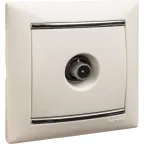 VALENA Розетка телевизионная TV звезда в рамку белая 1.5дБ