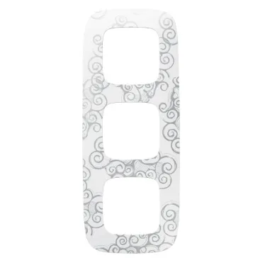 Valena ALLURE Рамка 3 поста Нарцисс хром универсальная