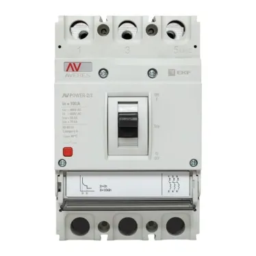 Выключатель автоматический AV POWER-2/3 100А 80kA TR AVERES