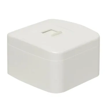 Розетка Минск Phone 1-местная ОП белая