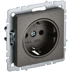 BRITE Розетка с заземлением без защитных шторок 16А РС11-1-0-БрТБ темная бронза