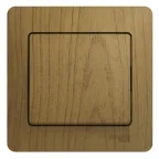 Выключатель одноклавишный, в сборе схема 1, дуб